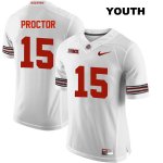 Youth NCAA Ohio State Buckeyes Josh Proctor #15 College Stitched Authentic Nike White Football Jersey KE20T60IQ